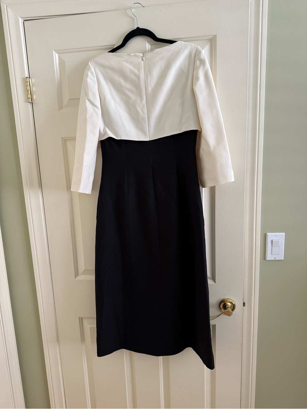 NWT $6,800 Valentino Colorblock Crepe Couture Midi Dress with Bow IT40=US4/6 - Picture 9 of 16